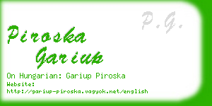 piroska gariup business card